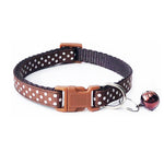 Nylon with Bell Pet Cute Fashion Round Dot Print Dog Cat Puppy Charm Adjustable Lovely Safety Collars 1PC New Buckle