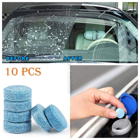 10PCS 1pcs=4L Car Accessories Solid Wiper Window Glass Cleaner for Accesories Accesorio Para Auto Glass Repair Accesoire Voiture
