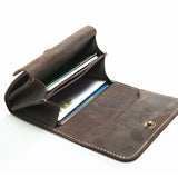 Men's retro crazy horse leather short wallet
