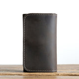Men's retro crazy horse leather short wallet