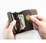 Men's retro crazy horse leather short wallet
