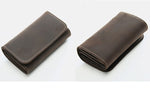 Men's retro crazy horse leather short wallet
