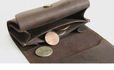 Men's retro crazy horse leather short wallet