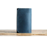 Men's retro crazy horse leather short wallet
