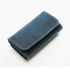 Men's retro crazy horse leather short wallet