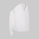 Celmia 2020 Plus Size Fashion Women Long Sleeve Shirts Ladies Cold Shoulder Solid Blouses Office Casual Loose Top Elegant Blusas