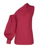 Celmia 2020 Plus Size Fashion Women Long Sleeve Shirts Ladies Cold Shoulder Solid Blouses Office Casual Loose Top Elegant Blusas