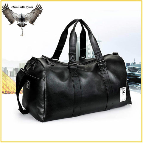 FX High Quality PU Leather Sports Bags Gym Bags Man Women Classic Sports Hand Bag Fitness Travel Bags Workout Bag Shoes Storage